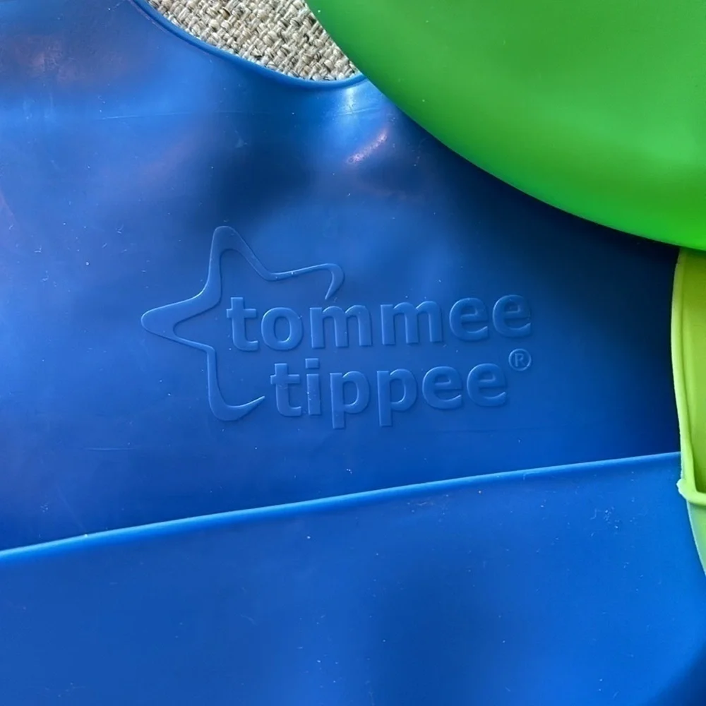 Summer Infant and Tommee Tippee rubber reusable bibs set of 3